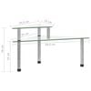 vidaXL Kitchen Shelf Transparent 19.5x13.8x7.5" Tempered Glass