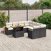 vidaXL Garden Sofa Set Black, Cream White