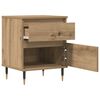 vidaXL Bedside Cabinet Artisan Oak Engineered Wood and Metal Small