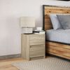 vidaXL Bedside Cabinet Sonoma oak Engineered wood Medium Bedside Cabinet