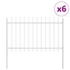 vidaXL Garden Fence White 10.2 x 0.8 m Powder-coated steel