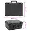 vidaXL Portable Flight Case Black 19.3"x15"x9.1" PP