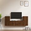 vidaXL TV Cabinet Set Set of 4 Brown Oak Engineered Wood 4 Piece Set