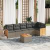 vidaXL Garden Sofa Set Grey, Dark Grey PE rattan Large Modular