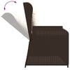 vidaXL Garden Bench Brown Poly Rattan