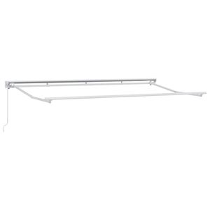 vidaXL Awning Frame Retractable Manual White 13.1'x 6.6'