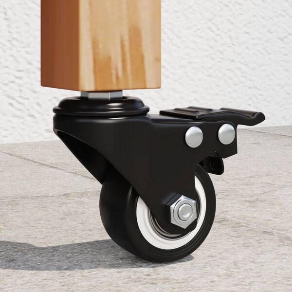 vidaXL Caster Wheels 4 pcs Black 1.4" Iron