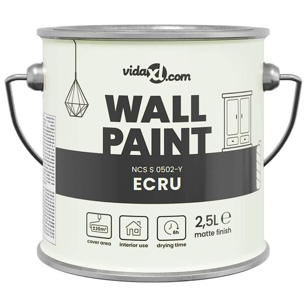 vidaXL Wall Paint Brown 6.50 x 6.50 x 6.26 in Wall Print