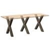 vidaXL Dining Table Legs X-Shaped 3 pcs Natural Steel 31.5x(28.3-28.7)" Steel