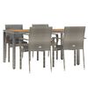 vidaXL Garden Dining Set Grey, Dark Grey