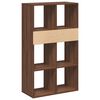 vidaXL Book Cabinet Brown oak Engineered wood Medium Storage