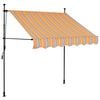 vidaXL Retractable Awning Yellow and blue Fabric, Steel 59.1 in width