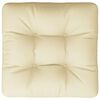 vidaXL Pallet Cushion Cream 100% polyester Medium Water-resistant