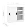 vidaXL Office Cabinet White Steel 35.4 in x 15.7 in x 35.4 in