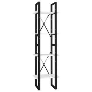 vidaXL Book Cabinet White Engineered Wood 4 tiers Shelving