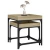 vidaXL Side Table Sonoma Oak Engineered Wood, Steel Small