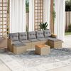 vidaXL Garden Sofa Set Beige and Light Grey Mix