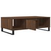 vidaXL Coffee Table Brown Oak Engineered Wood, Iron 41 in Coffee Table