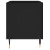 vidaXL Record Cabinet Black Engineered wood, Iron Medium Record Cabinet