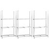 vidaXL 3-Layer Tire Racks 3 pcs Silver 43.3"x15.7"x78.7" Steel
