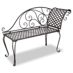 vidaXL Garden Bench Antique brown Steel Standard Durable Garden Bench