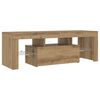 vidaXL TV Cabinet Artisan Oak Engineered Wood, Glass Medium TV Cabinet