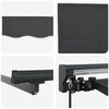 vidaXL Retractable Awning Manual Grey and anthracite 118.11" x 98.43