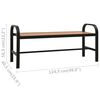 vidaXL Garden Bench Brown and Black Steel, WPC Medium