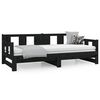 vidaXL Pull-out Day Bed Black Solid pine wood Medium
