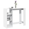 vidaXL Bar Table White Engineered Wood Large Bar Table Rectangular