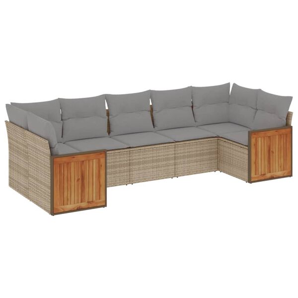 vidaXL Garden Sofa Set Beige