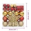 vidaXL Christmas Bauble Set Gold and Red Plastic Assorted Sizes