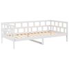 vidaXL Day Bed White Solid pine wood 35.4 x 78.7 in
