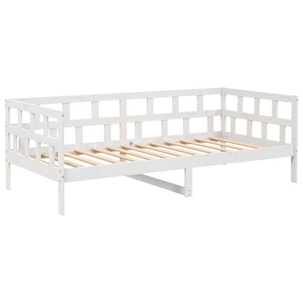 vidaXL Day Bed White Solid pine wood 35.4 x 78.7 in
