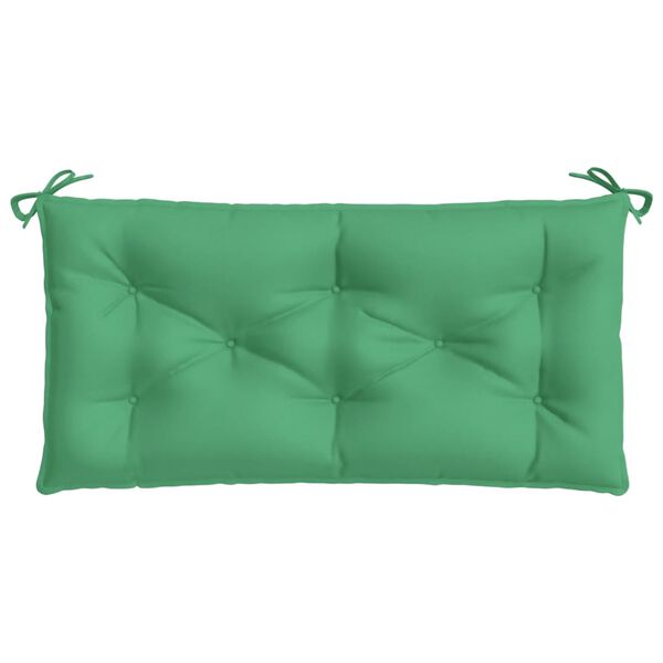 vidaXL Patio Bench Cushion Green 43.3x19.7x2.8" Oxford Fabric