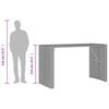 vidaXL Garden Bar Table Grey