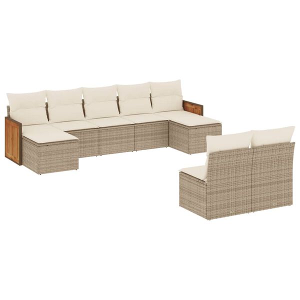 vidaXL Garden Sofa Set Beige