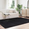 vidaXL Shaggy Rug Black 100% Polyester 63x90 in Foldable Rug