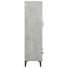vidaXL Highboard Concrete Grey Engineered wood, Tempered glass Tall