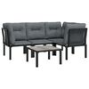 vidaXL Garden Lounge Set Black, Dark Grey