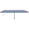 vidaXL Retractable Awning Blue and White