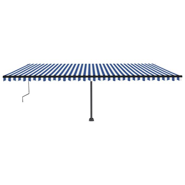 vidaXL Retractable Awning Blue and White