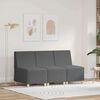 vidaXL Modular Sofa Unit Armless 3 pcs Dark Grey