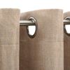 vidaXL Linen-Look Blackout Curtain with Grommets Beige 290x96.5 "