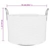 vidaXL Storage Basket Beige and White Woven cotton rope &Oslash;20.1x13.0 in
