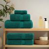 vidaXL Sauna Towel Set of 4 Green 100% cotton 31.5 x 78.7 in