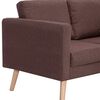 vidaXL Sofa Brown Polyester fabric, Wooden frame 3-seater