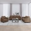 vidaXL Sofa Set Brown Fabric (100% polyester), metal, textilene, plywood