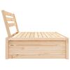 vidaXL Garden Middle Sofa Natural wood Solid pine wood 47.2 x 37.4 in