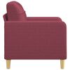 vidaXL Sofa Chair Wine Red 100% Polyester Fabric Single Sofa Chair